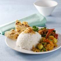 Nasi Rames Udang Telur Puyuh